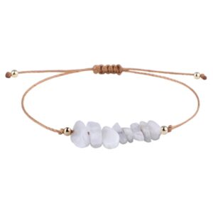 BRĂȚARĂ 7 MINICRISTALE NATURALE DE PIATRA LUNII (MOONSTONE)