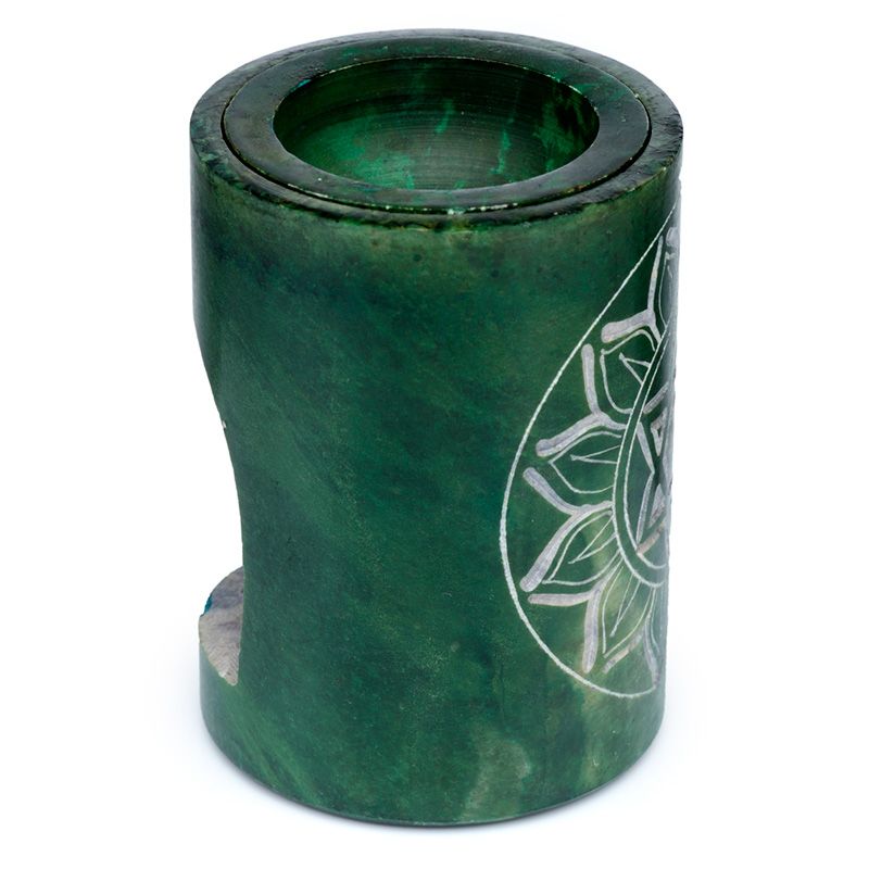 Lampă aromadifuzoare din steatit pentru difuzarea uleiului esențial | Verde - imagine 3