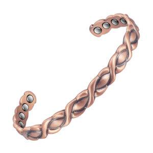 BRĂȚARĂ MAGNETICĂ TERAPEUTICĂ DIN CUPRU PUR 99,99% | Model VS206