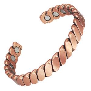 BRĂȚARĂ MAGNETICĂ TERAPEUTICĂ DIN CUPRU PUR 99,99% | Model VS207