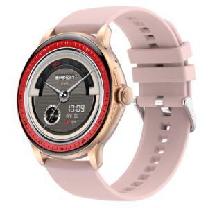 Smartwatch TWINKLER®, Ceas Inteligent Unisex, TKY-HK49, ecran AMOLED 1.43”, Rezoluție 466×466, Procesor JL7012A6S, Aplicație DaFit, Apeluri Bluetooth 5.3, Multiple monitorizări sănătate și moduri sport, Curea silicon, rose