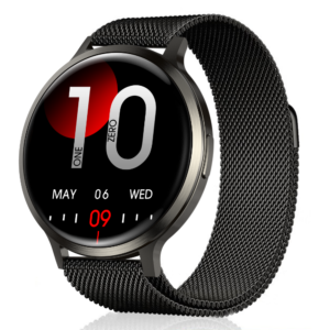 Smartwatch TWINKLER®, Ceas Inteligent Unisex, TKY-S07, ecran AMOLED 1,73”, Rezoluție 466x466, Procesor AB5691G, Oximetru, Aplicație FitCloudPro, Apeluri Bluetooth 5.4, Multiple monitorizări sănătate și moduri sport, Brațară metalică, negru