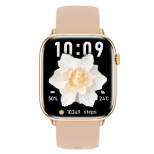 Alternative view of Smartwatch TWINKLER®, Ceas Inteligent Unisex, TKY-HD13, ecran AMOLED 1.75”, Rezoluție 390×450, Procesor Realtek BT8959T6, Aplicație FitCloudPro, Apeluri Bluetooth 5.3, Multiple monitorizări sănătate și moduri sport, Curea silicon, gold