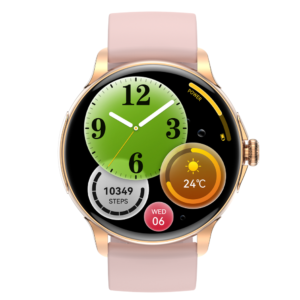 Alternative view of Smartwatch TWINKLER®, Ceas Inteligent Unisex, TKY-HK49, ecran AMOLED 1.43”, Rezoluție 466×466, Procesor JL7012A6S, Aplicație DaFit, Apeluri Bluetooth 5.3, Multiple monitorizări sănătate și moduri sport, Curea silicon, rose