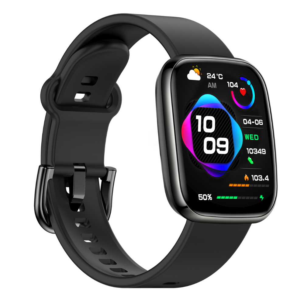 Smartwatch TWINKLER®, Ceas Inteligent Unisex, TK12, ecran 1.75” HD, rezoluție 240x286, IP67, procesor Realtek 8763EWE, Apeluri Bluetooth, Monitorizare Sănătate, 100+ Moduri Sportive, Baterie de lungă durată, negru - imagine 2