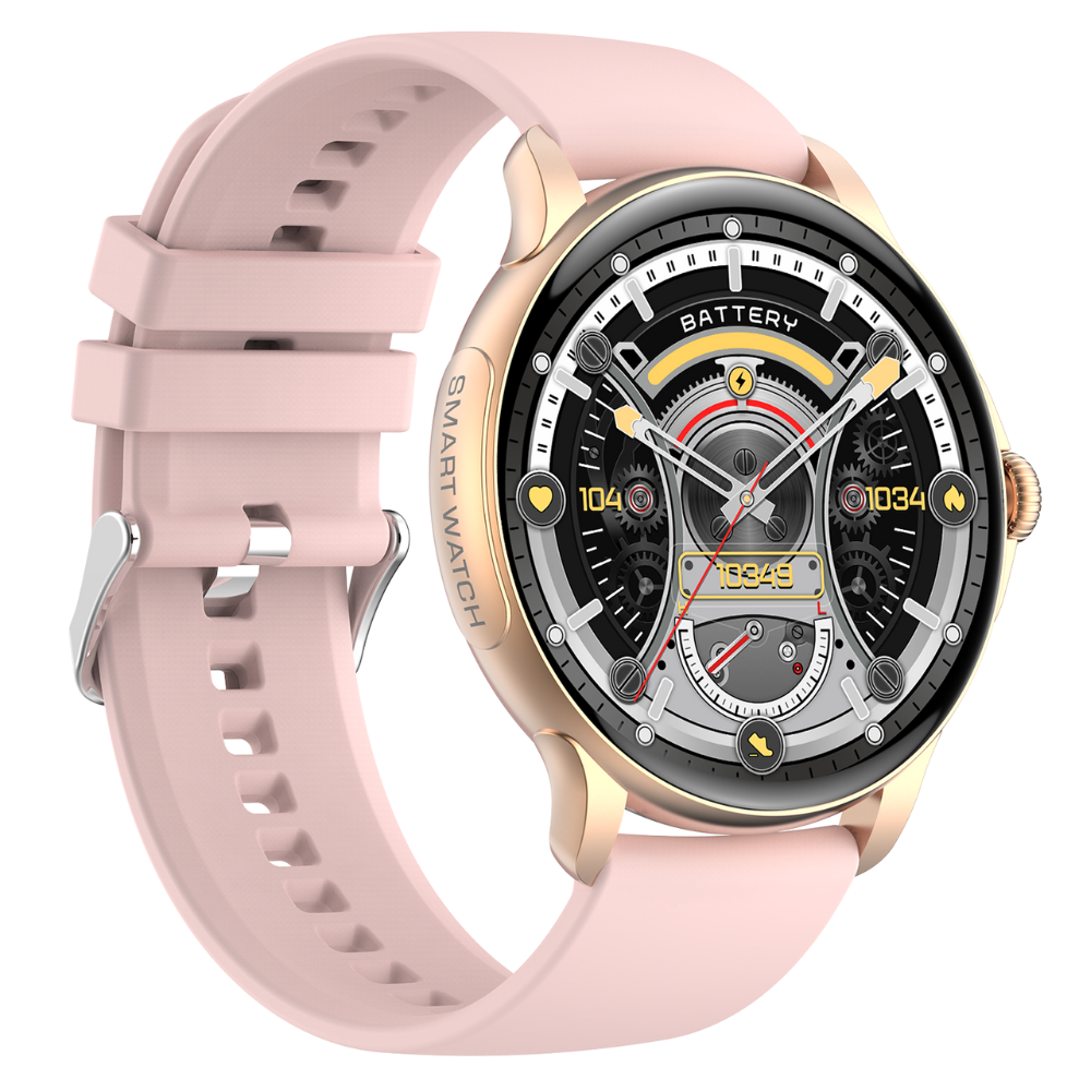 Smartwatch TWINKLER®, Ceas Inteligent Unisex, TKY-HK49, ecran AMOLED 1.43”, Rezoluție 466×466, Procesor JL7012A6S, Aplicație DaFit, Apeluri Bluetooth 5.3, Multiple monitorizări sănătate și moduri sport, Curea silicon, rose - imagine 3
