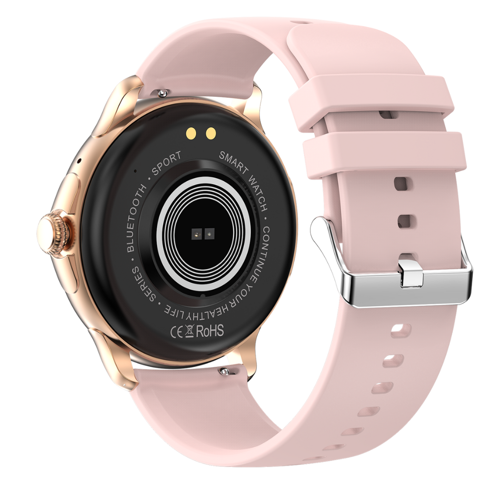 Smartwatch TWINKLER®, Ceas Inteligent Unisex, TKY-HK49, ecran AMOLED 1.43”, Rezoluție 466×466, Procesor JL7012A6S, Aplicație DaFit, Apeluri Bluetooth 5.3, Multiple monitorizări sănătate și moduri sport, Curea silicon, rose - imagine 4