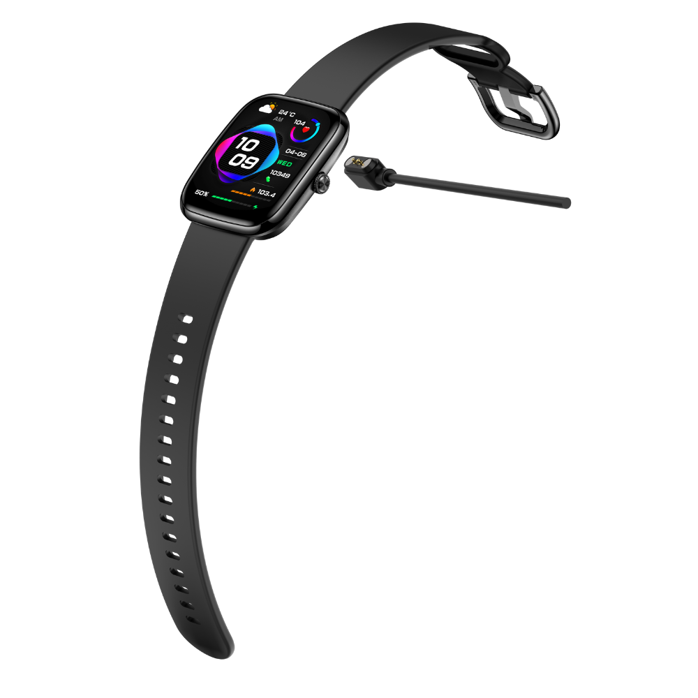 Smartwatch TWINKLER®, Ceas Inteligent Unisex, TK12, ecran 1.75” HD, rezoluție 240x286, IP67, procesor Realtek 8763EWE, Apeluri Bluetooth, Monitorizare Sănătate, 100+ Moduri Sportive, Baterie de lungă durată, negru - imagine 6