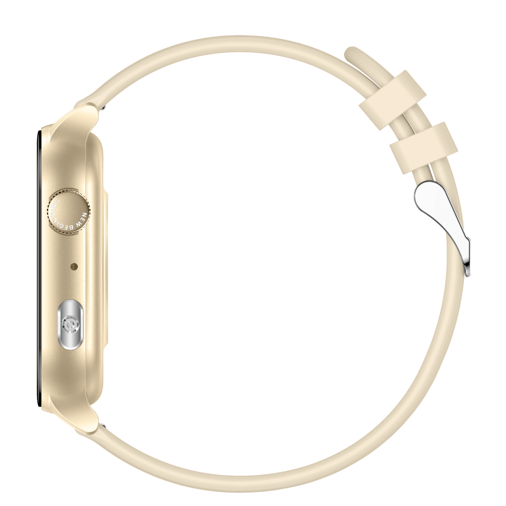 Smartwatch TWINKLER®, Ceas Inteligent Unisex, TKY-KR86, ecran AMOLED 1.952”, Rezoluție 410×502, Procesor Realtek 8763EWE, Lanternă LED, Aplicație FitCloudPro, Apeluri Bluetooth 5.2, Multiple monitorizări sănătate și moduri sport, Curea silicon, bej - imagine 6