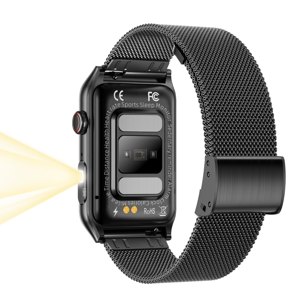 Smartwatch TWINKLER®, Ceas Inteligent Damă, TK76, ecran 1.57” HD, rezoluție 200x320, IP68, procesor AB5681F/G, Apeluri Bluetooth 5.3, Monitorizare Sănătate, 100+ Moduri Sportive, Lanternă LED, Baterie de lungă durată, brățară metalică - imagine 3