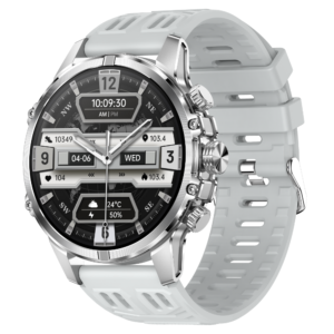 Smartwatch TWINKLER®, Ceas Inteligent Bărbătesc, TKY53, ecran AMOLED 1.75”, Rezoluție 466x466, Procesor Realtek 8773EWE-VP, Aplicație FitCloudPro, Apeluri Bluetooth 5.3, Multiple monitorizări sănătate și moduri sport, Notificări rețele sociale, Lanternă LED, silver