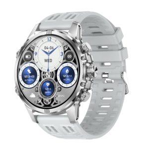 Alternative view of Smartwatch TWINKLER®, Ceas Inteligent Bărbătesc, TKY53, ecran AMOLED 1.75”, Rezoluție 466x466, Procesor Realtek 8773EWE-VP, Aplicație FitCloudPro, Apeluri Bluetooth 5.3, Multiple monitorizări sănătate și moduri sport, Notificări rețele sociale, Lanternă LED, silver