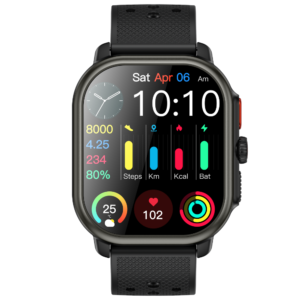 Alternative view of Smartwatch TWINKLER®, Ceas Inteligent Unisex, TKY-P106, ecran AMOLED 2,06”, Rezoluție 410×502, Procesor ATS3085L, Lanternă LED, GPS, Aplicație FitCloudPro, Apeluri Bluetooth 5.3, Multiple monitorizări sănătate și moduri sport, Curea silicon, negru