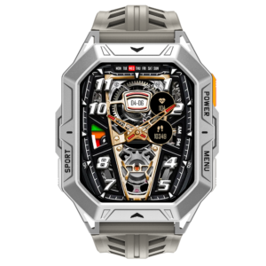Alternative view of Smartwatch TWINKLER®, Ceas Inteligent Bărbătesc, TKY-S09, ecran AMOLED 2,13”, Rezoluție 470x502, Procesor Realtek 8763EWE-VP, Altimetru, Barometru, Tensiometru, Oximetru, Aplicație FitCloudPro, Apeluri Bluetooth 5.4, Multiple monitorizări sănătate și moduri sport, curea de silicon, silver
