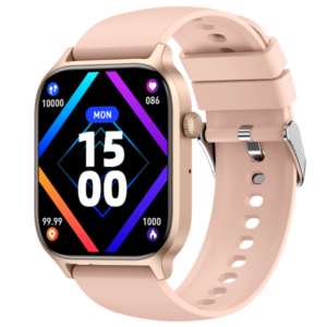 Smartwatch COOSTAR®, Ceas Inteligent Unisex, CR053, ecran 1.85” TFT, Rezoluție 240x284, Procesor JL7013A6, Aplicație ZmooFit, Apeluri Bluetooth 5.2, Multiple monitorizări sănătate și moduri sport, curea de silicon, gold