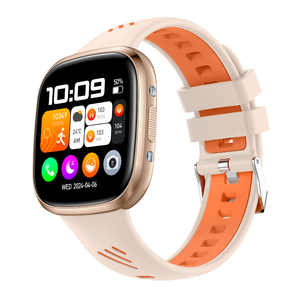 Smartwatch TWINKLER®, Ceas Inteligent Unisex, TKY03, ecran 1.72” IPS TFT, Rezoluție 360x360, IP68, Procesor AB5691, Apeluri Bluetooth 5.2, Monitorizare Sănătate, rose gold - imagine 4