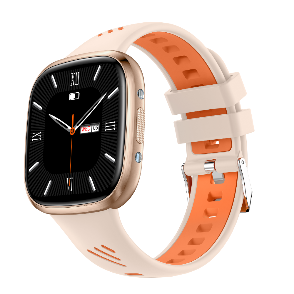 Smartwatch TWINKLER®, Ceas Inteligent Unisex, TKY03, ecran 1.72” IPS TFT, Rezoluție 360x360, IP68, Procesor AB5691, Apeluri Bluetooth 5.2, Monitorizare Sănătate, rose gold - imagine 2