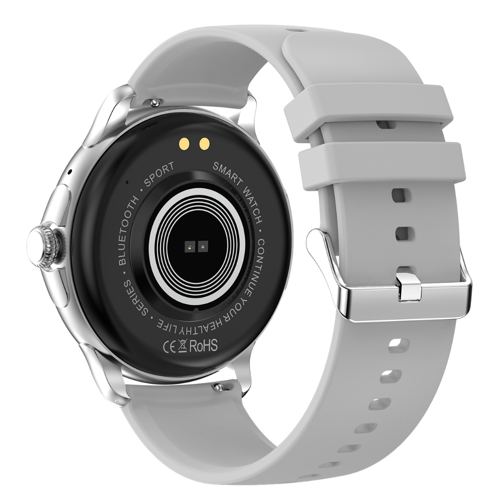 Smartwatch TWINKLER®, Ceas Inteligent Unisex, TKY-HK49, ecran AMOLED 1.43”, Rezoluție 466×466, Procesor JL7012A6S, Aplicație DaFit, Apeluri Bluetooth 5.3, Multiple monitorizări sănătate și moduri sport, Curea silicon, silver - imagine 3