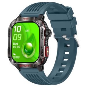 Alternative view of Smartwatch TWINKLER®, Ceas Inteligent Sportiv Unisex, TKY-M5, ecran IPS TFT 2,00”, Rezoluție 320×385, Procesor BT8959T6, Lanternă LED, Aplicație FitCloudPro, Apeluri Bluetooth 5.3, Busolă, Altimetru, Presiune atmosferică, Multiple monitorizări sănătate și moduri sport, Curea silicon, albastru