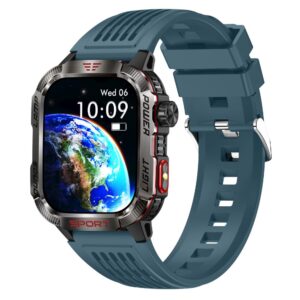 Smartwatch TWINKLER®, Ceas Inteligent Sportiv Unisex, TKY-M5, ecran IPS TFT 2,00”, Rezoluție 320×385, Procesor BT8959T6, Lanternă LED, Aplicație FitCloudPro, Apeluri Bluetooth 5.3, Busolă, Altimetru, Presiune atmosferică, Multiple monitorizări sănătate și moduri sport, Curea silicon, albastru
