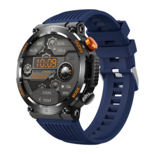 Alternative view of Smartwatch IXIU®, Ceas Inteligent bărbătesc, H17, Ecran 1,46” HD Retina TFT, Rezoluție 360x360, Procesor 8763EWE, Aplicație DaFit, Apeluri Bluetooth 5.0, Busolă, LanternăLED, Busolă, Tensiometru, Oximetru, Multiple monitorizări sănătate și moduri sport, curea de silicon, albastru