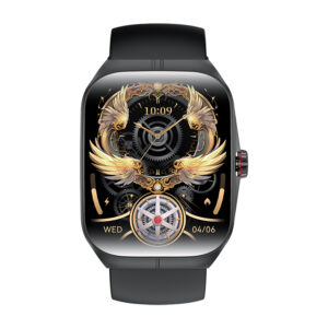 Alternative view of Ceas inteligent unisex, Smartwatch, IXIU®, HK80, ecran AMOLED 1.95", rezoluție 410x502, Procesor BLUETRUM AB5681G, NFC, Aplicație FitClourPro, Monitorizare sănătate și diverse moduri sport, negru