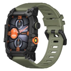 Smartwatch Ceas Inteligent, SF-S6, Ecran 2,01”, IPS HD, Rezoluție 240x296, Procesor Realtek 8763EWE de mare viteză, Bluetooth 5.2, Lanternă LED, Monitorizare GPS, Algoritm măsurare stres, Multiple monitorizări sănătate și moduri sport, Brațară silicon verde
