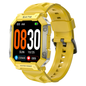 Smartwatch Ceas Inteligent, PG333, Ecran 1,92”, TFT HD, Rezoluție 320x386, Procesor Realtek 8762 de mare viteză, Aplicație ZGfit, Bluetooth 5.1, Oximetru, Tensiometru, 5ATM Rezistență la apă, Multiple monitorizări sănătate și moduri sport, Brațară silicon galben