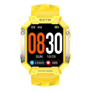 Alternative view of Smartwatch Ceas Inteligent, PG333, Ecran 1,92”, TFT HD, Rezoluție 320x386, Procesor Realtek 8762 de mare viteză, Aplicație ZGfit, Bluetooth 5.1, Oximetru, Tensiometru, 5ATM Rezistență la apă, Multiple monitorizări sănătate și moduri sport, Brațară silicon galben