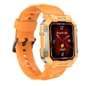 Alternative view of Smartwatch Ceas Inteligent, PG333, Ecran 1,92”, TFT HD, Rezoluție 320x386, Procesor Realtek 8762 de mare viteză, Aplicație ZGfit, Bluetooth 5.1, Oximetru, Tensiometru, 5ATM Rezistență la apă, Multiple monitorizări sănătate și moduri sport, Brațară silicon orange