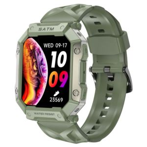 Smartwatch Ceas Inteligent, PG333, Ecran 1,92”, TFT HD, Rezoluție 320x386, Procesor Realtek 8762 de mare viteză, Aplicație ZGfit, Bluetooth 5.1, Oximetru, Tensiometru, 5ATM Rezistență la apă, Multiple monitorizări sănătate și moduri sport, Brațară silicon verde