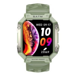 Alternative view of Smartwatch Ceas Inteligent, PG333, Ecran 1,92”, TFT HD, Rezoluție 320x386, Procesor Realtek 8762 de mare viteză, Aplicație ZGfit, Bluetooth 5.1, Oximetru, Tensiometru, 5ATM Rezistență la apă, Multiple monitorizări sănătate și moduri sport, Brațară silicon verde