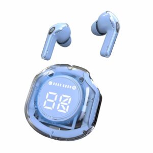 Căști bluetooth inteligente TWS-EM-AIR39, Bluetooth 5.3, afișaj LED, compatibilitate universală, IOS + Android, Latență 25 ms, culoare albastru
