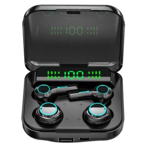 Căști duble (2 perechi) bluetooth wireless inteligente TWS-EM-M21, Bluetooth 5.3, afișaj LED, compatibilitate universală, IOS + Android, reducere zgomot, microfon integrat, control tactil
