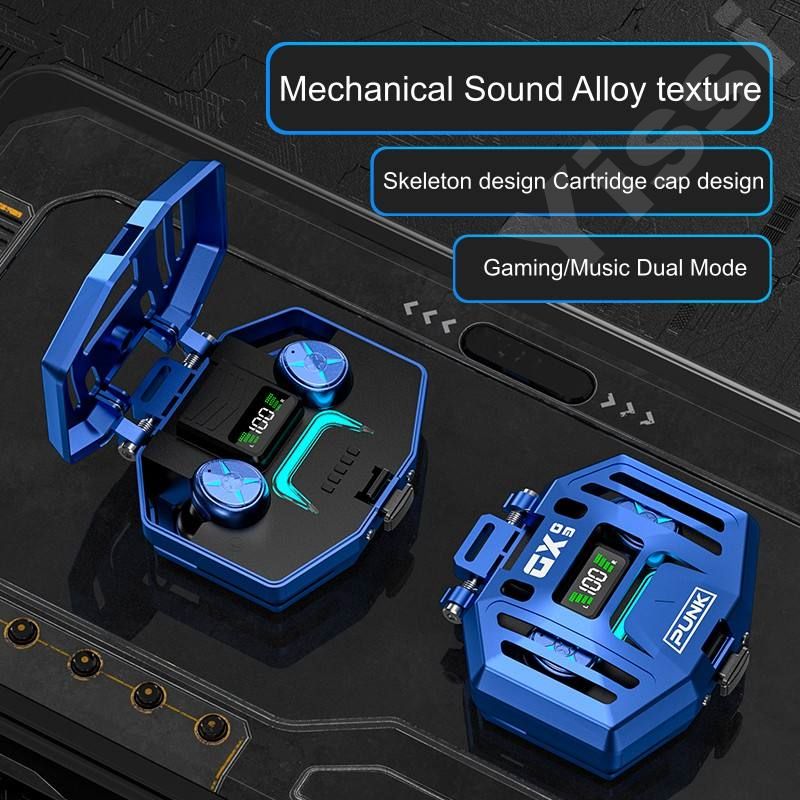 Căști wireless inteligente pentru GAMING, TWS DX-03, Bluetooth 5.3, afișaj LED, IOS + Android, sunet panoramic 360°, afișaj LED, microfon încorporat, autonomie extinsă, waterproof - imagine 2