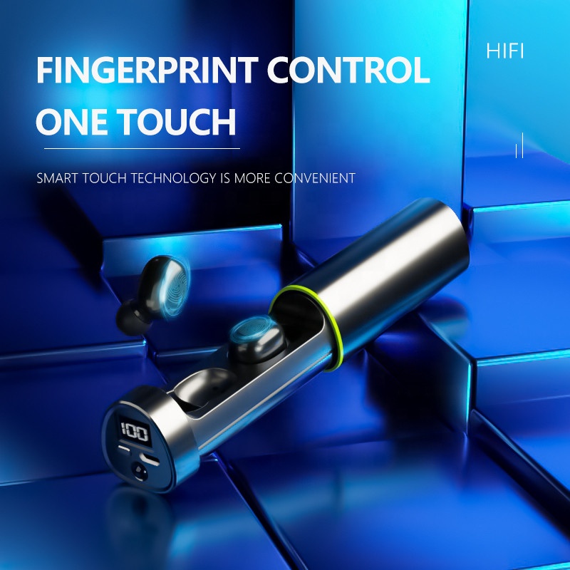 Căști wireless inteligente EM-N21, afișaj LED, control tactil, lanternă încorporată, Sunet HiFi de înaltă calitate, autonomie extinsă, negru - imagine 4