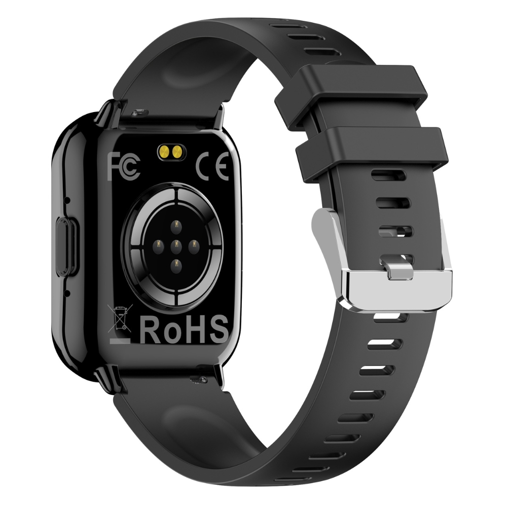 Smartwatch, Ceas Inteligent cu Funcții Avansate, VS14, Ecran 1,83”, IPS HD, Rezoluție 240x284 px, Bluetooth 5.2, Multiple monitorizări sănătate și moduri sport, Brațară silicon negru - imagine 3