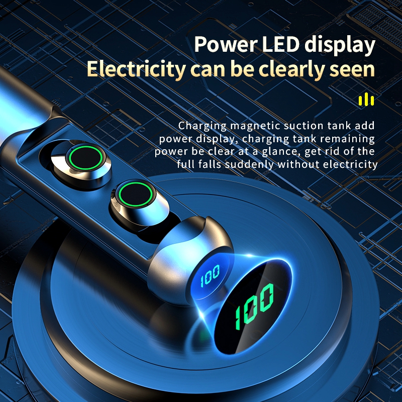 Căști wireless inteligente EM-BQ40, Bluetooth 5.3, afișaj LED, IOS + Android, HiFi, Auto-pairing - imagine 3