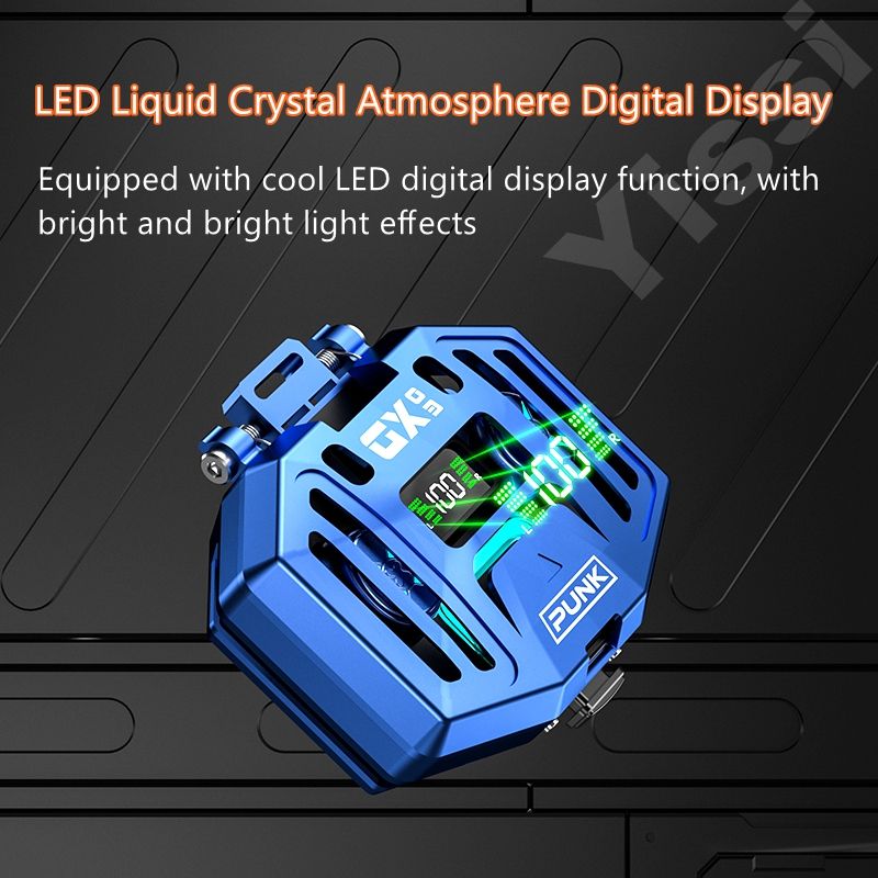 Căști wireless inteligente pentru GAMING, TWS DX-03, Bluetooth 5.3, afișaj LED, IOS + Android, sunet panoramic 360°, afișaj LED, microfon încorporat, autonomie extinsă, waterproof - imagine 5
