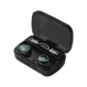 Căști bluetooth wireless inteligente + powerbank TWS-EM-M10, Bluetooth 5.1, afișaj LED, compatibilitate universală, IOS + Android, putere, claritate și autonomie extremă, negru