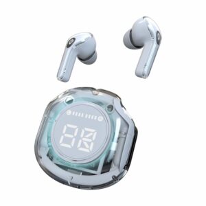 Căști bluetooth inteligente TWS-EM-AIR39, Bluetooth 5.3, afișaj LED, compatibilitate universală, IOS + Android, Latență 25 ms, culoare silver