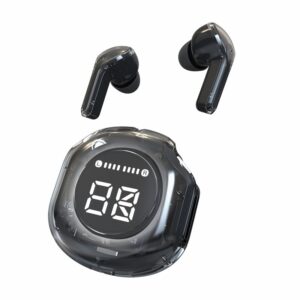 Căști bluetooth inteligente TWS-EM-AIR39, Bluetooth 5.3, afișaj LED, compatibilitate universală, IOS + Android, Latență 25 ms, culoare negru