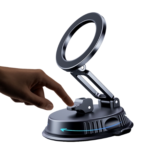 Suport auto magnetic pliabil, cu ventuză vacuum și câmp magnetic circular, compatibil cu toate modelele de telefoane - imagine 2