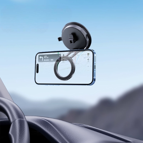 Suport auto magnetic pliabil, cu ventuză vacuum și câmp magnetic circular, compatibil cu toate modelele de telefoane - imagine 3