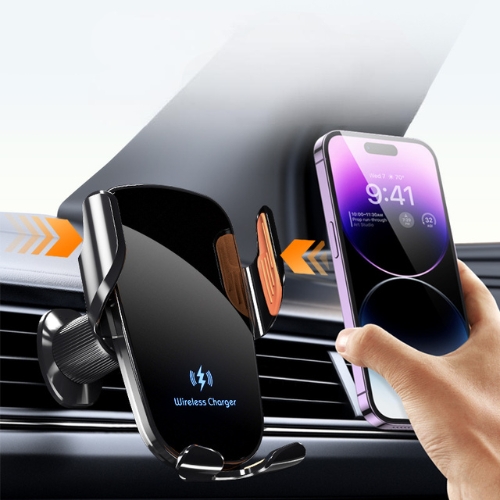 Suport auto cu încărcare wireless rapidă și iluminare LED - imagine 5