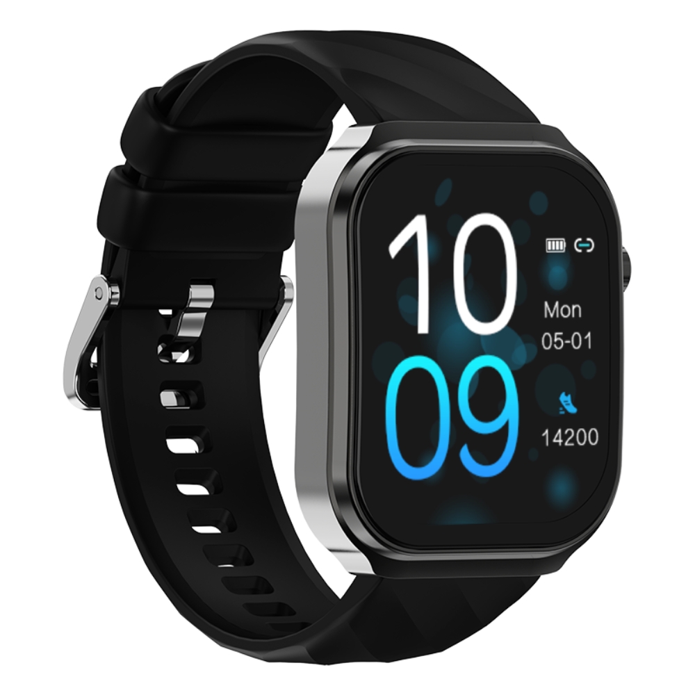 Smartwatch COOSTAR®, Ceas Inteligent Unisex, EM-CR030-BLACK, ecran TFT 2,2”, Rezoluție 320 x 386 px, Procesor JL7012F, Oximetru, Tensiometru, Aplicație FitCloud Pro, Apeluri Bluetooth 5.2, Multiple monitorizări sănătate și moduri sport, Brațară silicon negru - imagine 2