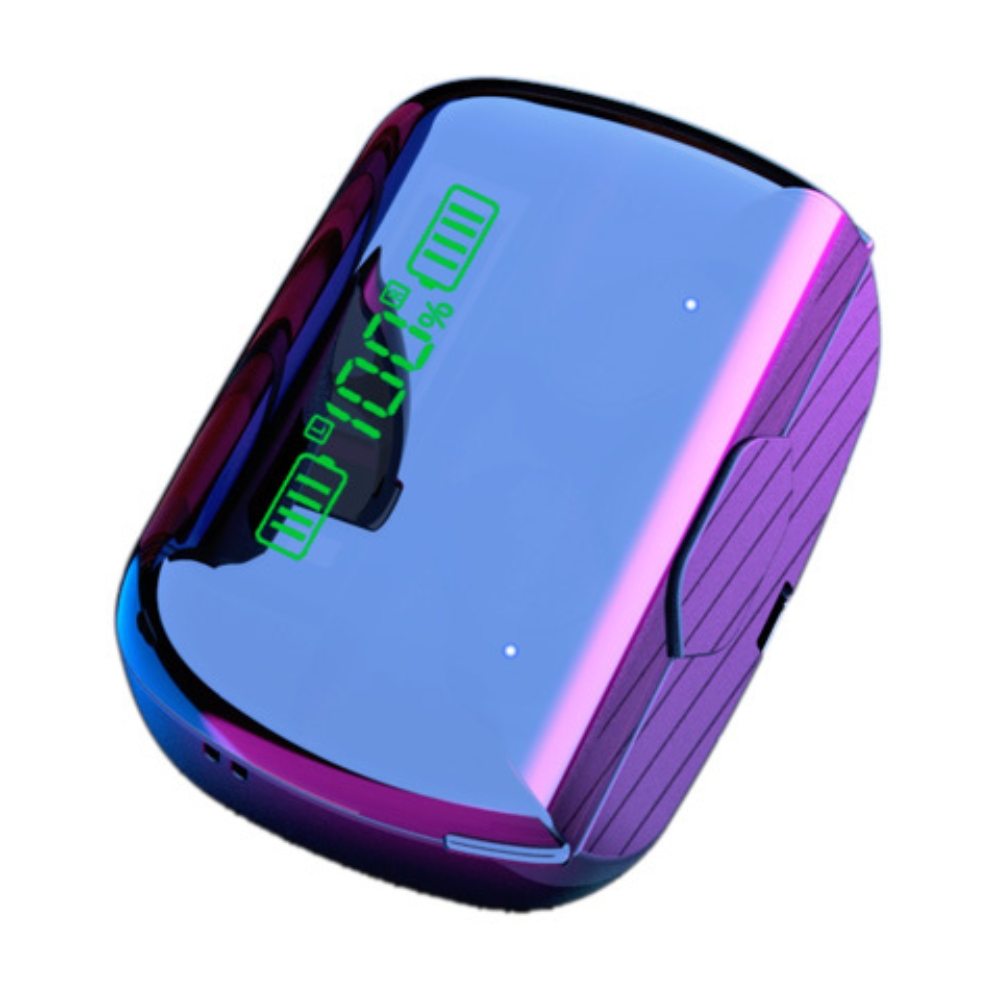 Căști wireless inteligente EM-E30, Afișaj LED digital, Bluetooth 5.1, Sunet 8D HiFi, control tactil, microfon HD integrat, reducere zgomot, IXP4, funcție Power Bank, autonomie extinsă - imagine 3