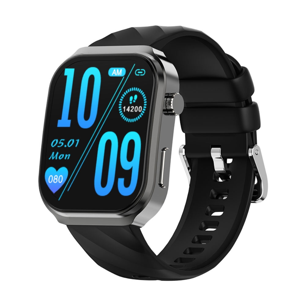 Smartwatch COOSTAR®, Ceas Inteligent Unisex, EM-CR030-BLACK, ecran TFT 2,2”, Rezoluție 320 x 386 px, Procesor JL7012F, Oximetru, Tensiometru, Aplicație FitCloud Pro, Apeluri Bluetooth 5.2, Multiple monitorizări sănătate și moduri sport, Brațară silicon negru - imagine 3