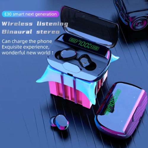 Căști wireless inteligente EM-E30, Afișaj LED digital, Bluetooth 5.1, Sunet 8D HiFi, control tactil, microfon HD integrat, reducere zgomot, IXP4, funcție Power Bank, autonomie extinsă - imagine 5