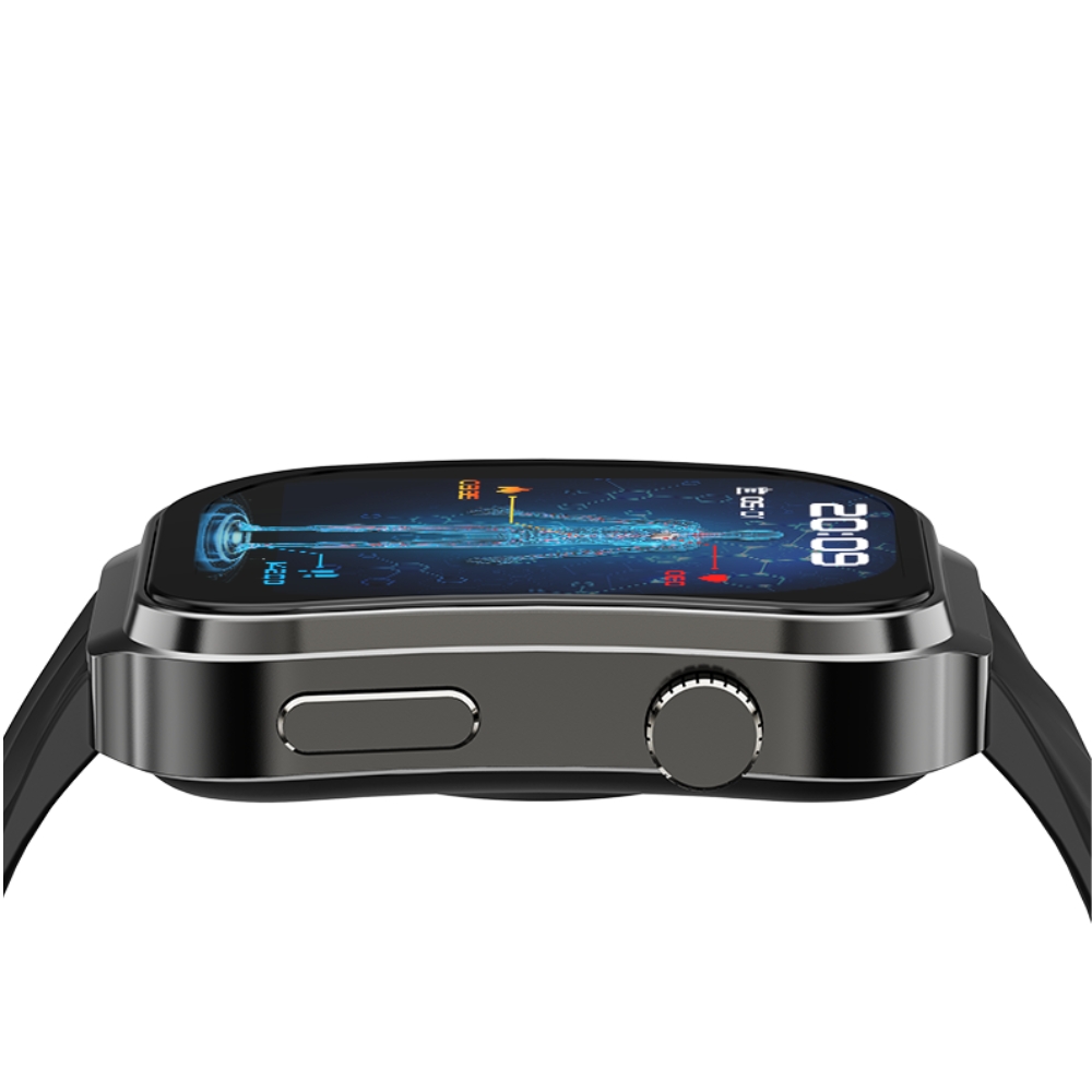 Smartwatch COOSTAR®, Ceas Inteligent Unisex, EM-CR030-BLACK, ecran TFT 2,2”, Rezoluție 320 x 386 px, Procesor JL7012F, Oximetru, Tensiometru, Aplicație FitCloud Pro, Apeluri Bluetooth 5.2, Multiple monitorizări sănătate și moduri sport, Brațară silicon negru - imagine 5